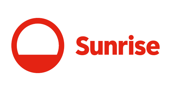Sunrise Logo – Internet- und TV-Provider auf dem Baden4net Glasfasernetz